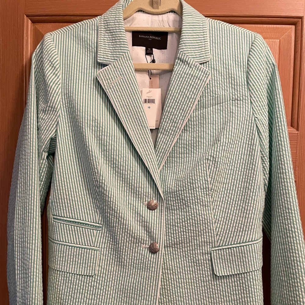 Banana Republic Factory Seersucker Blazer